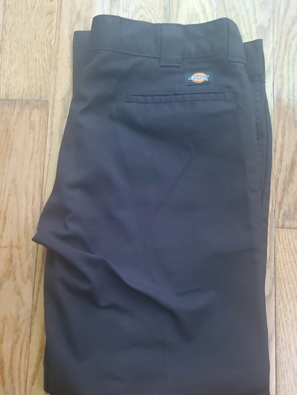 Dickies Black Straight-Leg Work Pants with Logo Patch